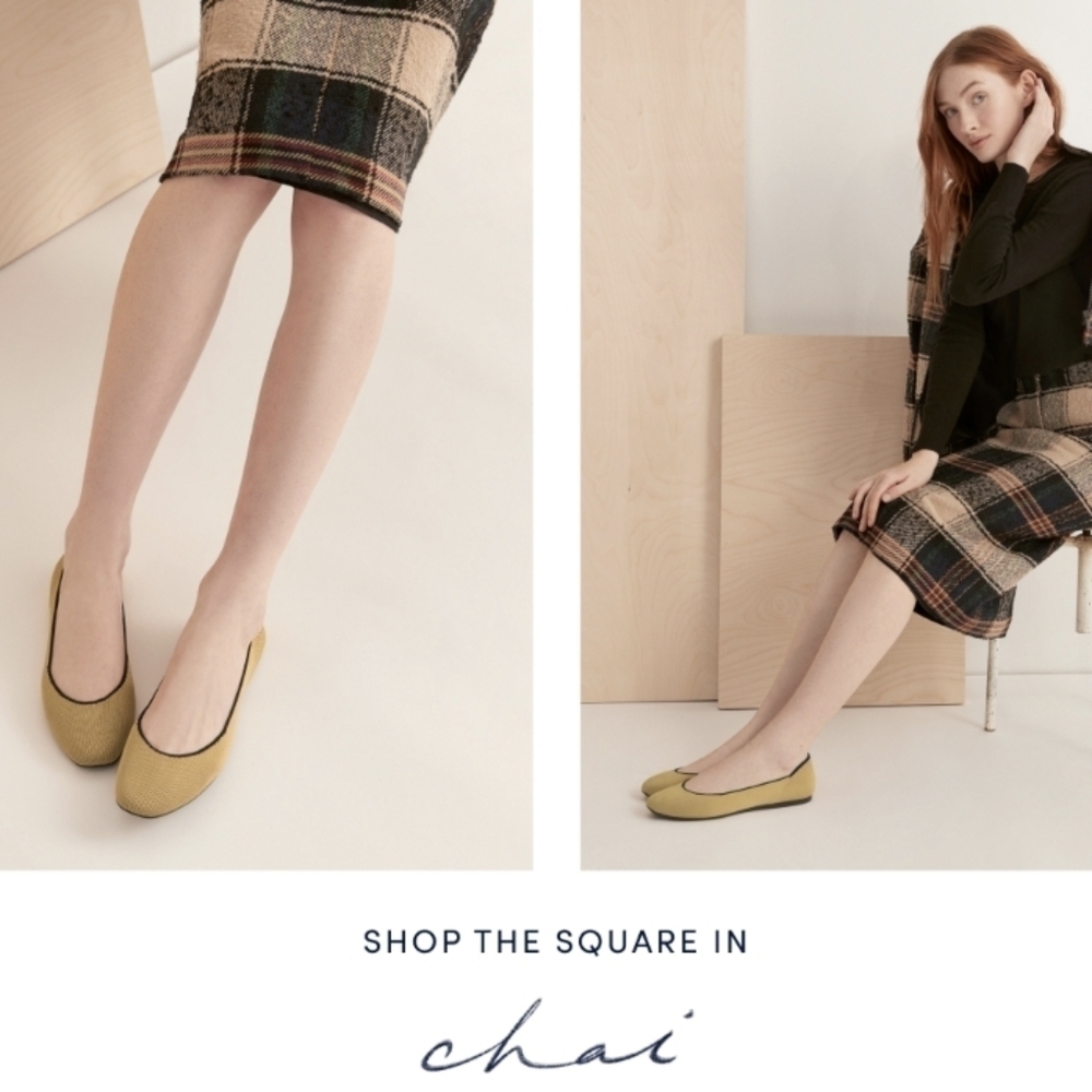 Rothy's The Square Flats Chai